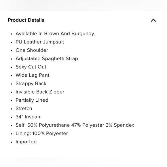 Fashion nova Faux Leather Jumpsuit M - Picture 5 of 5